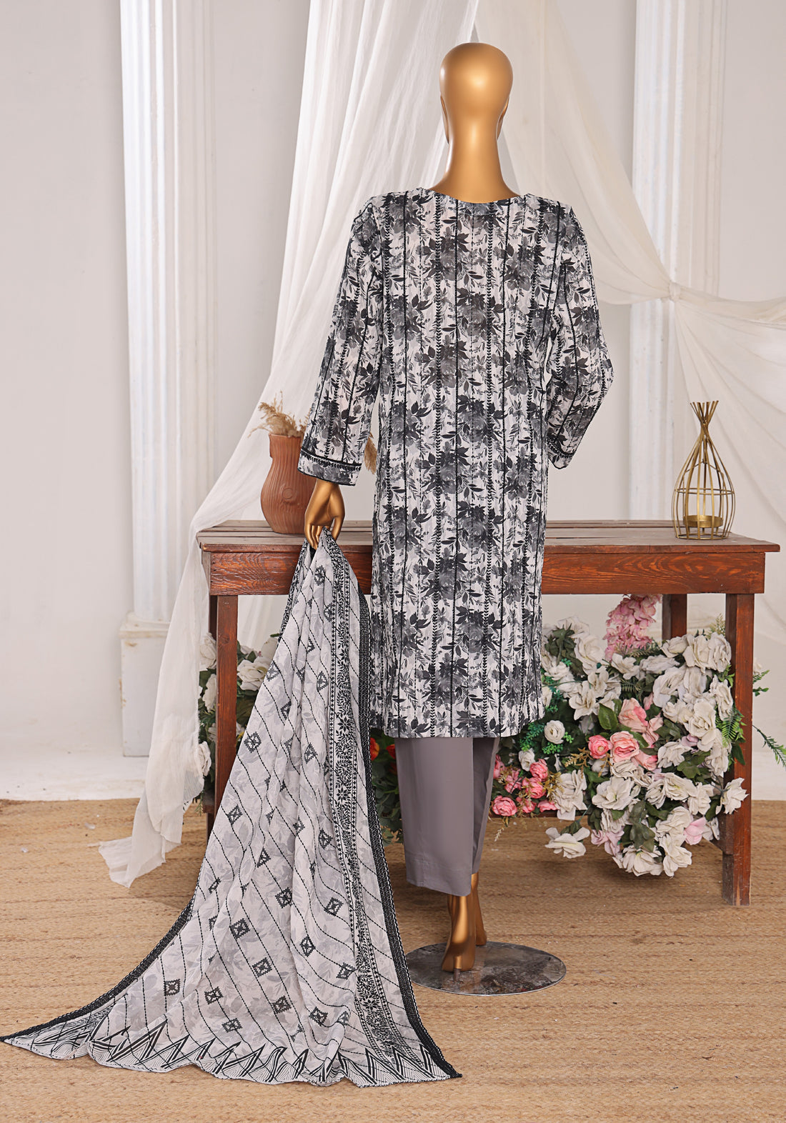 HZ Textile Unstitch Dhagakari Embroidered Collection 2025 D-02