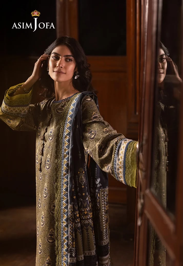 Unstitched by Asim Jofa 3 Pcs Digital Printed Lawn Shirt Collection 2026 D-03
