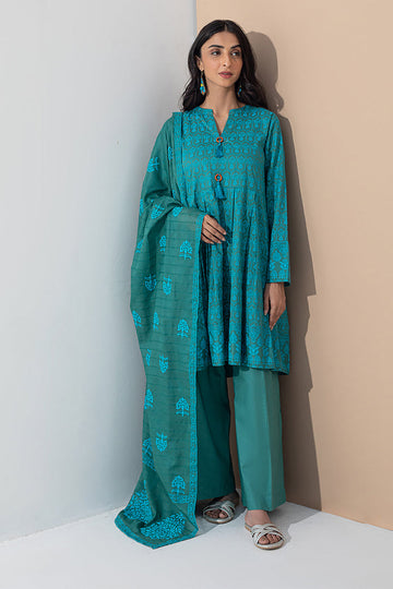 Unstitched Digital Printed 3pcs Lawn Collection by Zellbury
