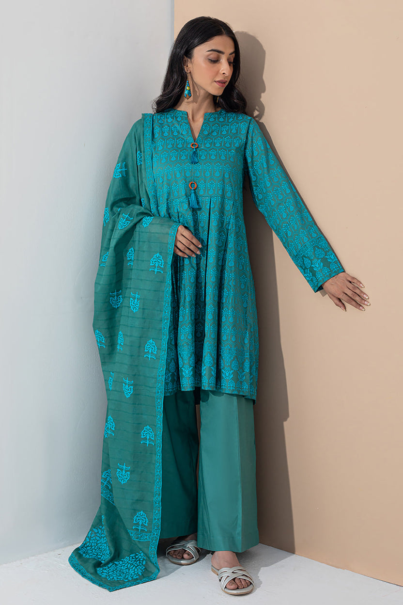 Unstitched Digital Printed 3pcs Lawn Collection by Zellbury