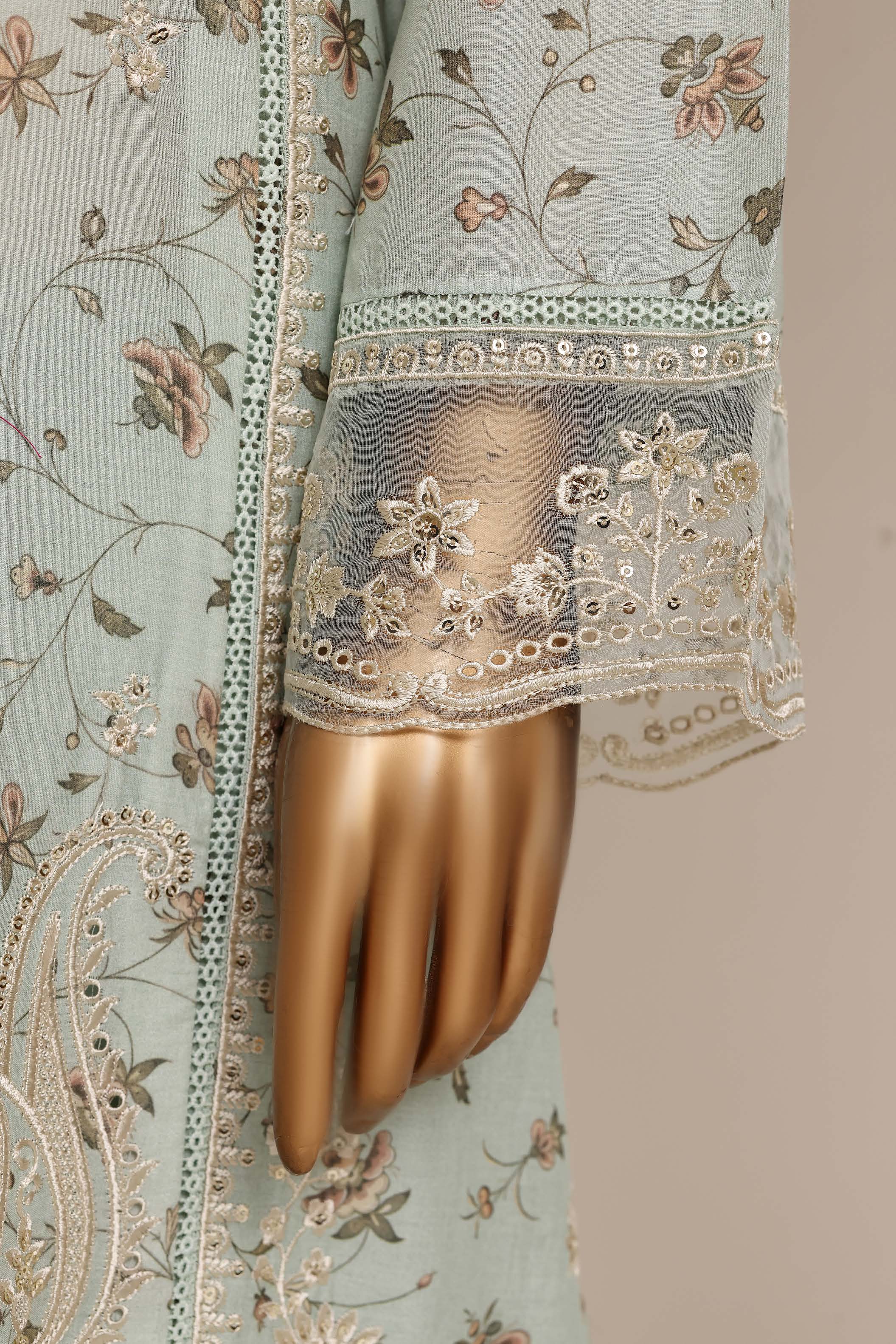 Sadabahar Luxury Lawn Festive Signature Heavy Embroidered With Digital Chiffon Embroidered Dupatta 3 Piece stitched Ready To Wear Collection 2026 D-02
