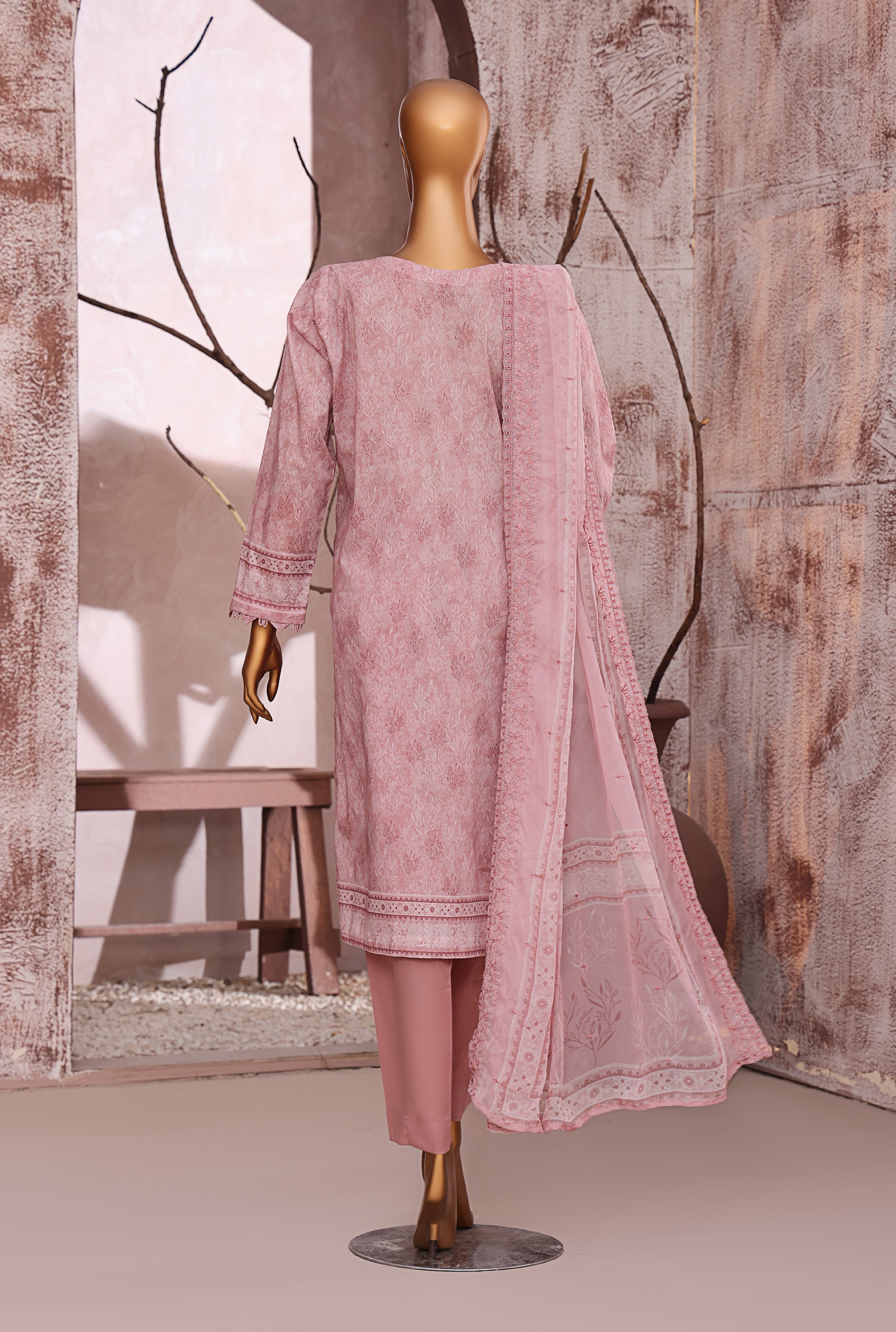 HZ Textile UNSTITCH Premium Embroidered Collection 2025 D-02