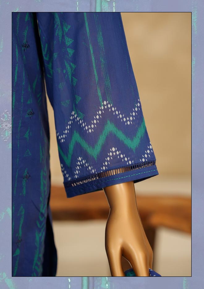 HZ Textile Ready to Wear PRINTKARI CAMBRIC Chikankari 3PC Collection 2025 D-03