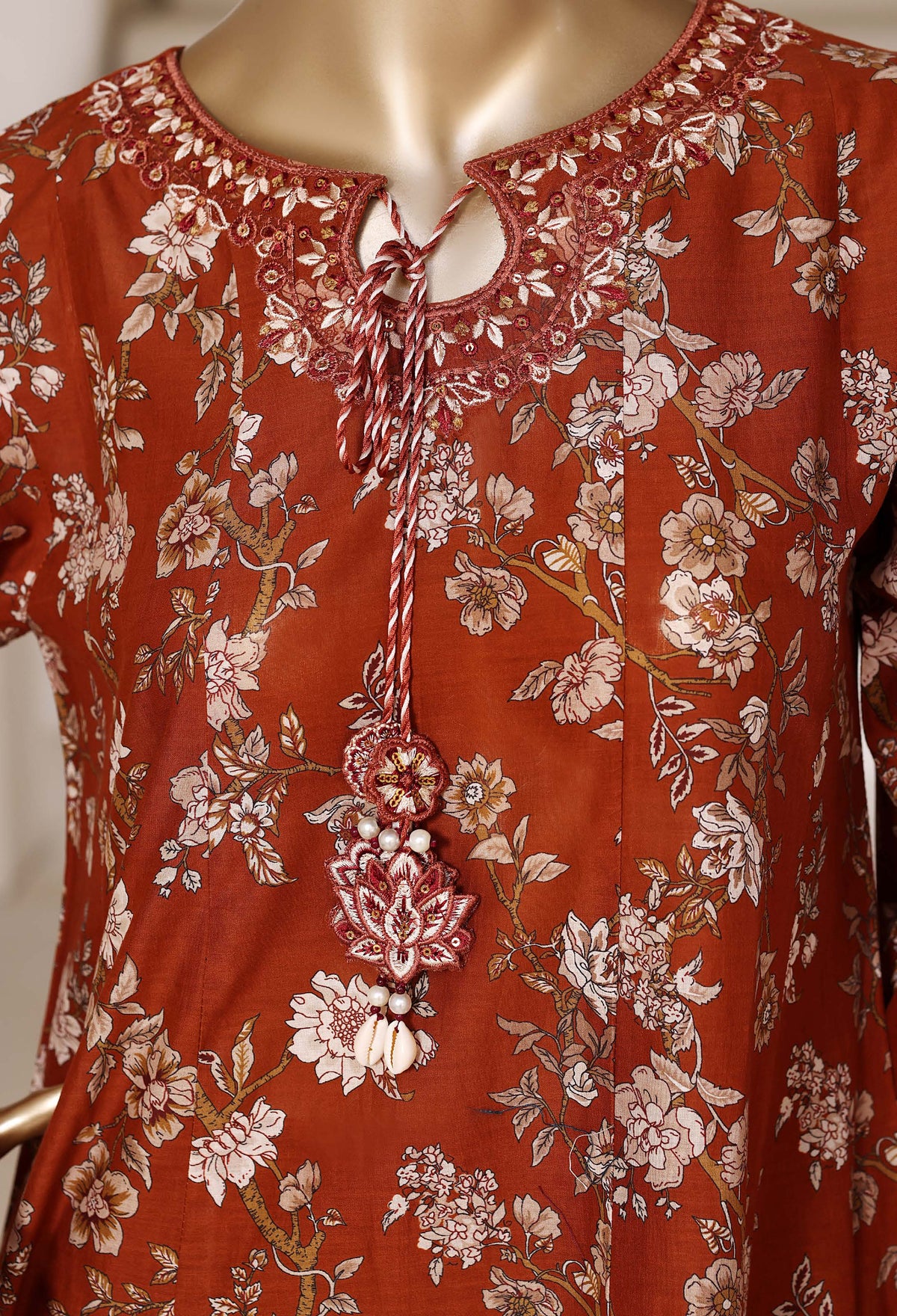 Sadabahar luxury Peplum Embroidery lawn 3piece stitched collection D-03