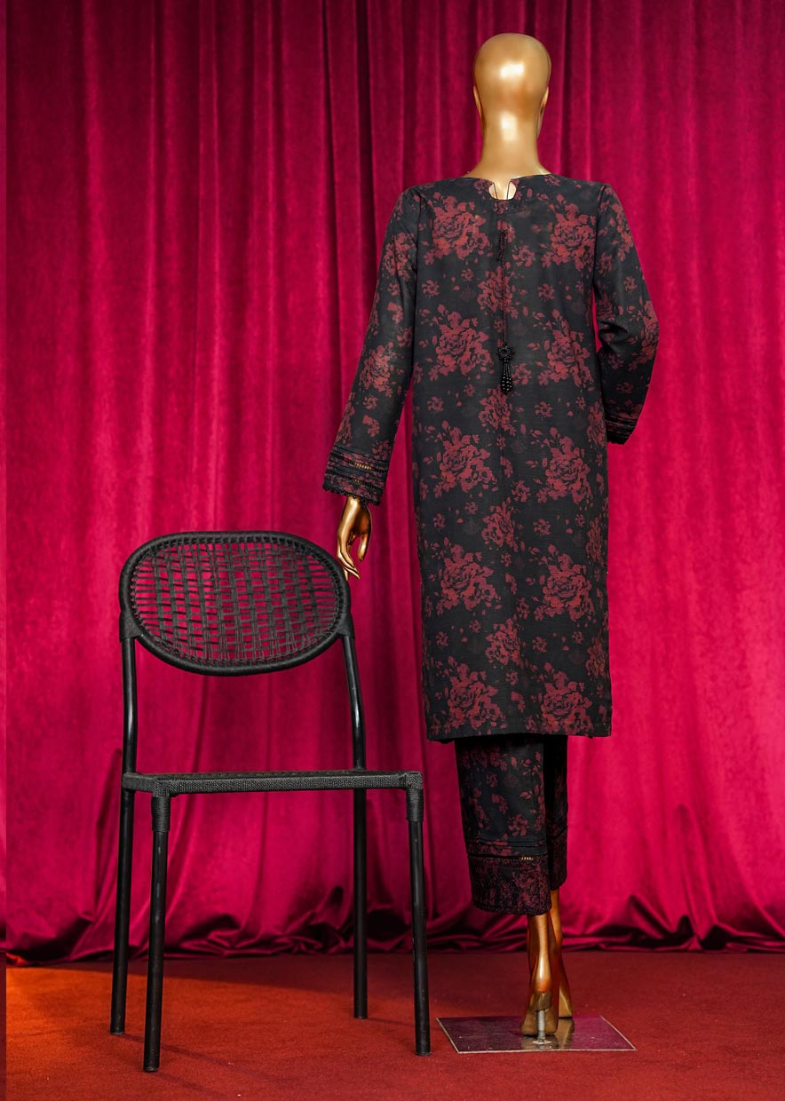 HZ Textile stitched Blooming Winter Khaddar 2Piece Co-ords Stitched Collection 2025 D-05