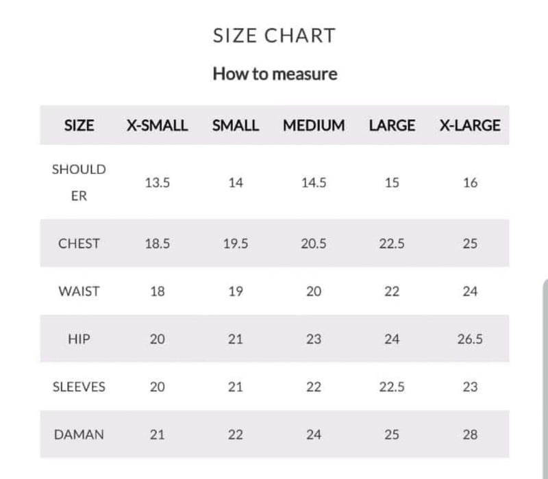 Agha Noor Luxury Lawn Embroidered Rtw 3Piece Collection 2025 AGLE-4201 Size Chart