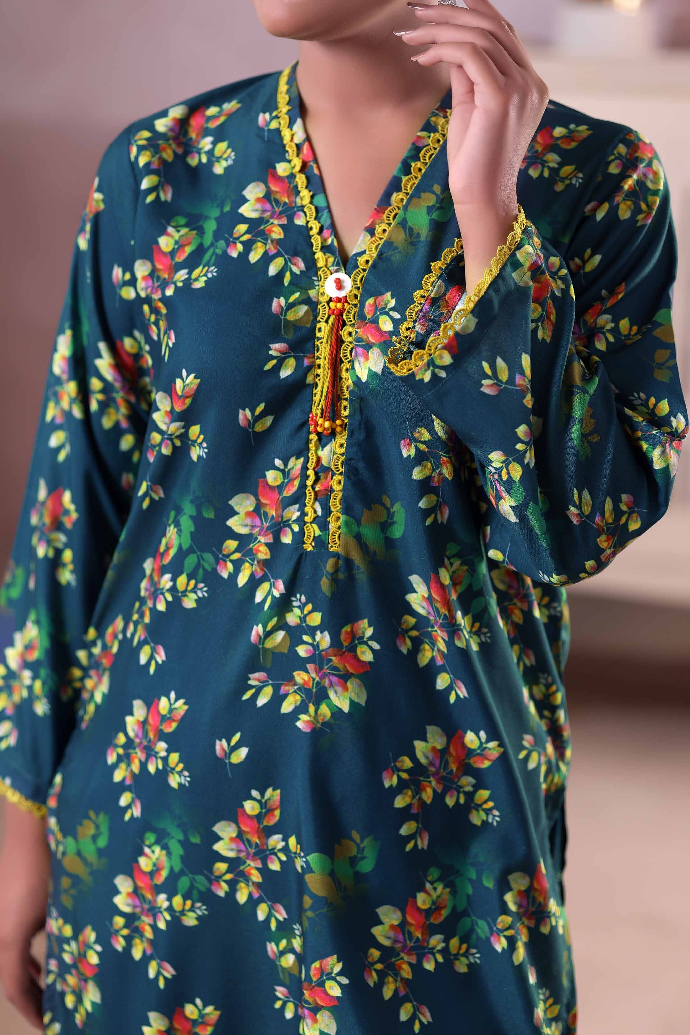 AIZAL Collection Ready to Wear KHAAS Digital KARANDI 3PC Collection 2025 D-03