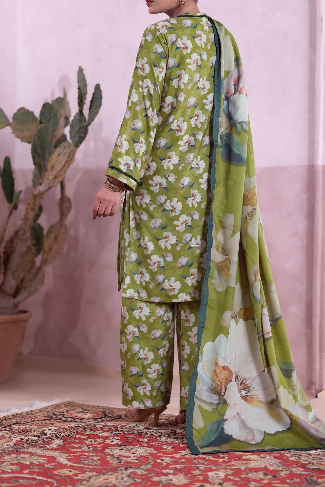 AIZAL Collection Ready to Wear KHAAS Digital KARANDI 3PC Collection 2025 D-04