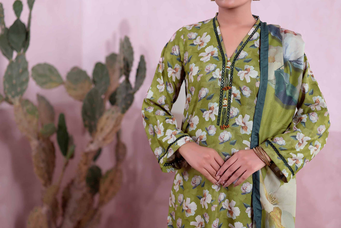 AIZAL Collection Ready to Wear KHAAS Digital KARANDI 3PC Collection 2025 D-04