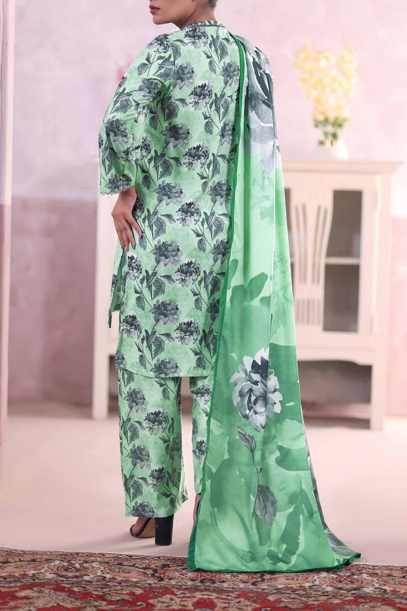 AIZAL Collection Ready to Wear KHAAS Digital KARANDI 3PC Collection 2025 D-01