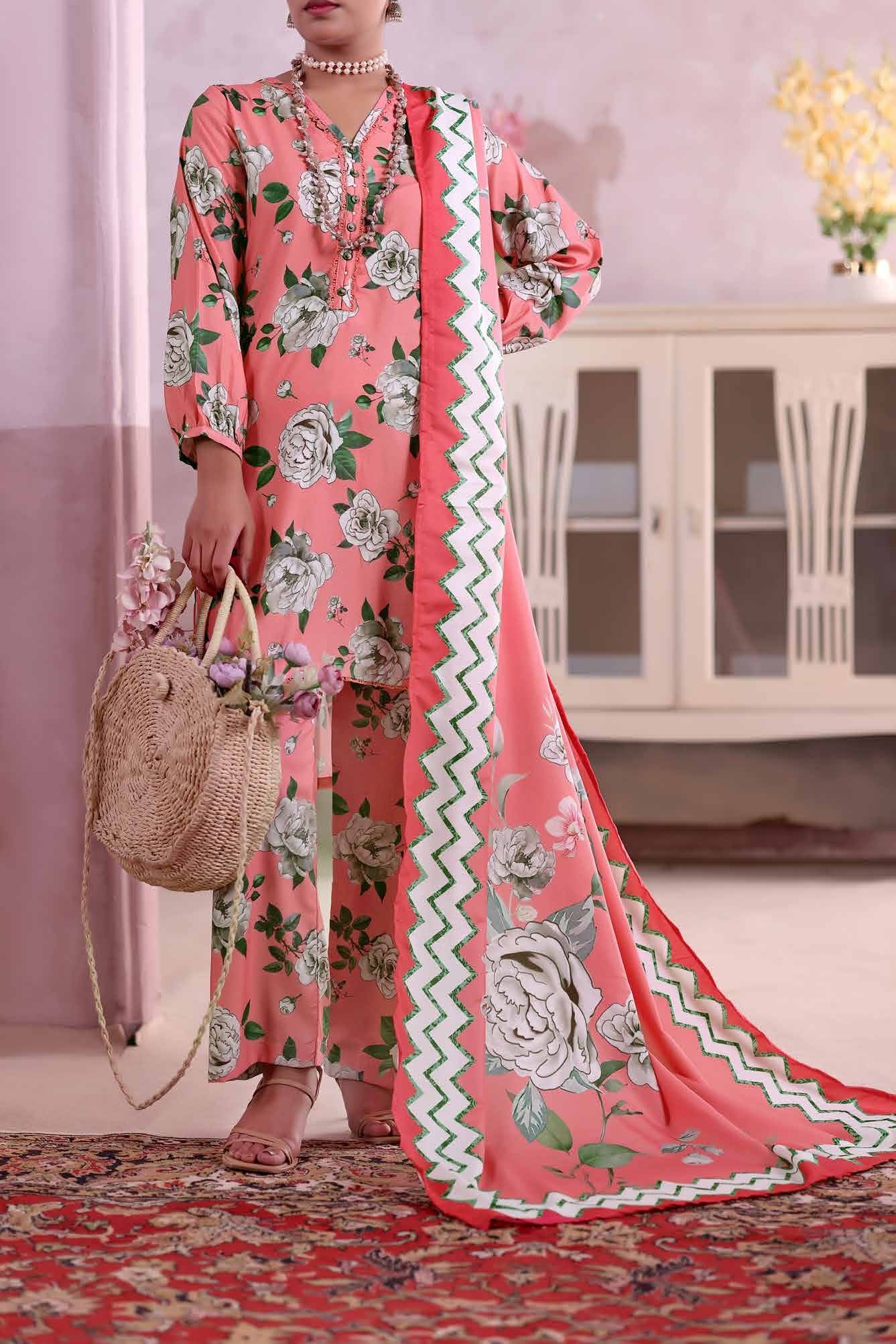 AIZAL Collection Ready to Wear KHAAS Digital KARANDI 3PC Collection 2025 D-05