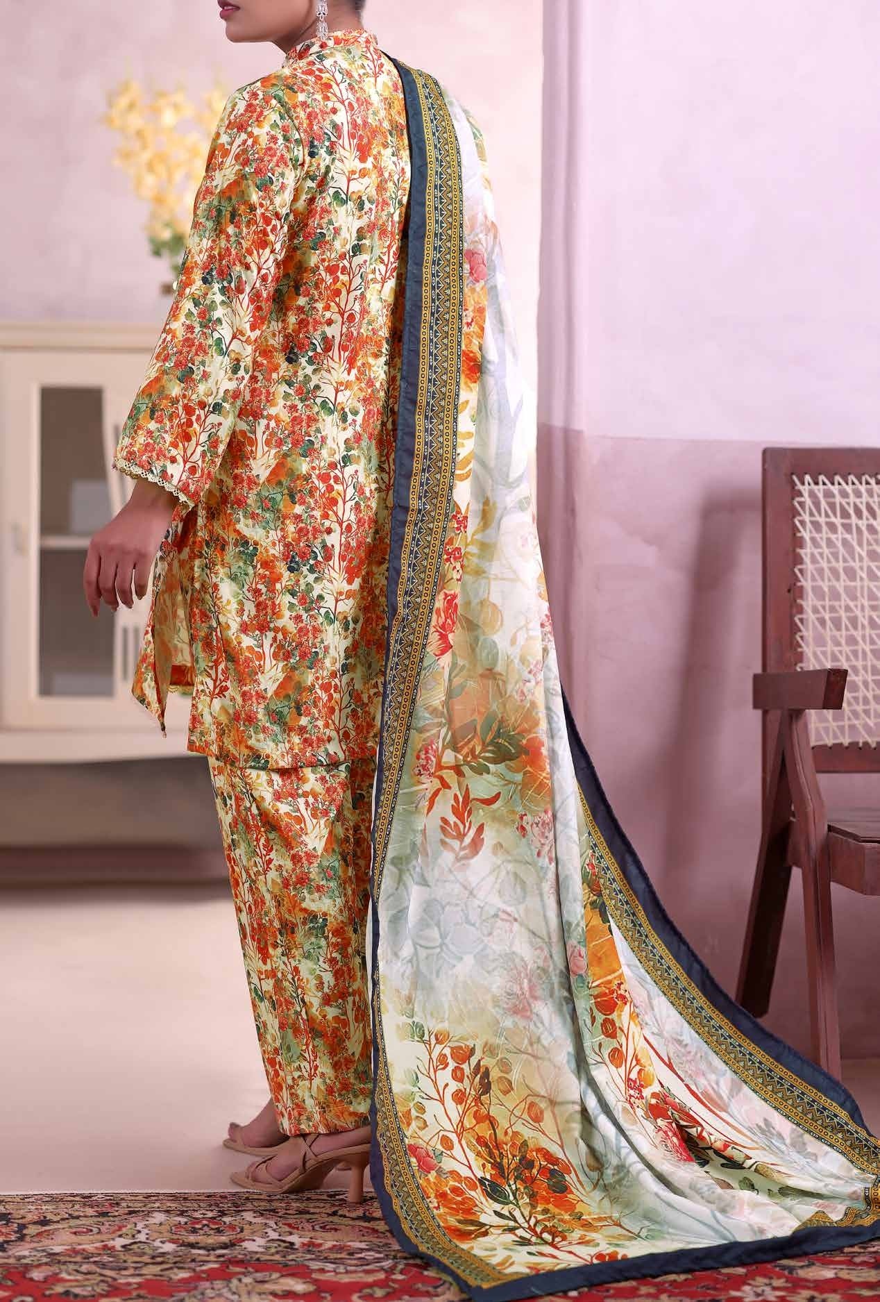 AIZAL Collection Ready to Wear KHAAS Digital KARANDI 3PC Collection 2025 D-06