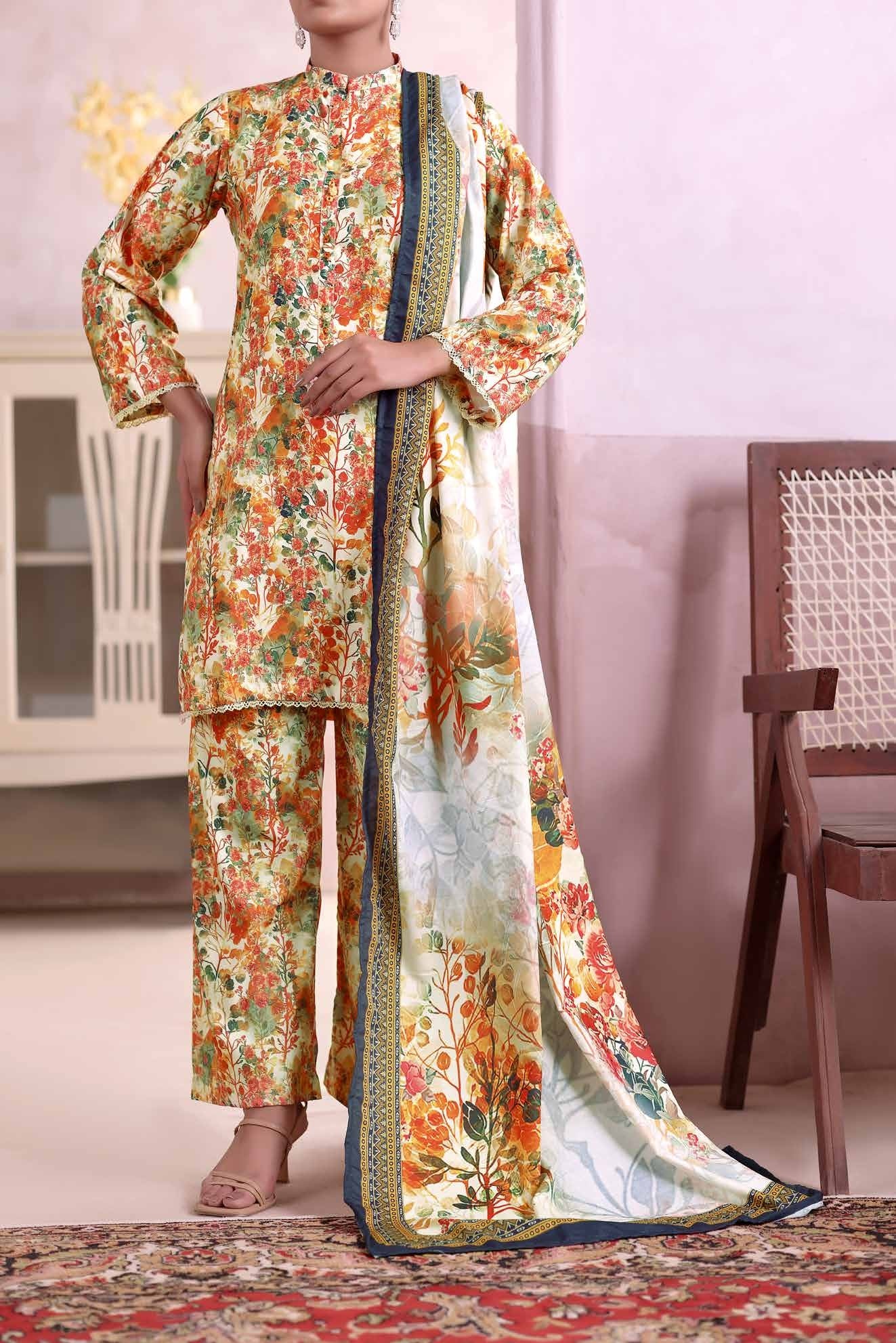 AIZAL Collection Ready to Wear KHAAS Digital KARANDI 3PC Collection 2025 D-06
