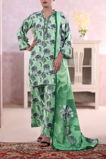 AIZAL Collection Ready to Wear KHAAS Digital KARANDI 3PC Collection 2025 D-01