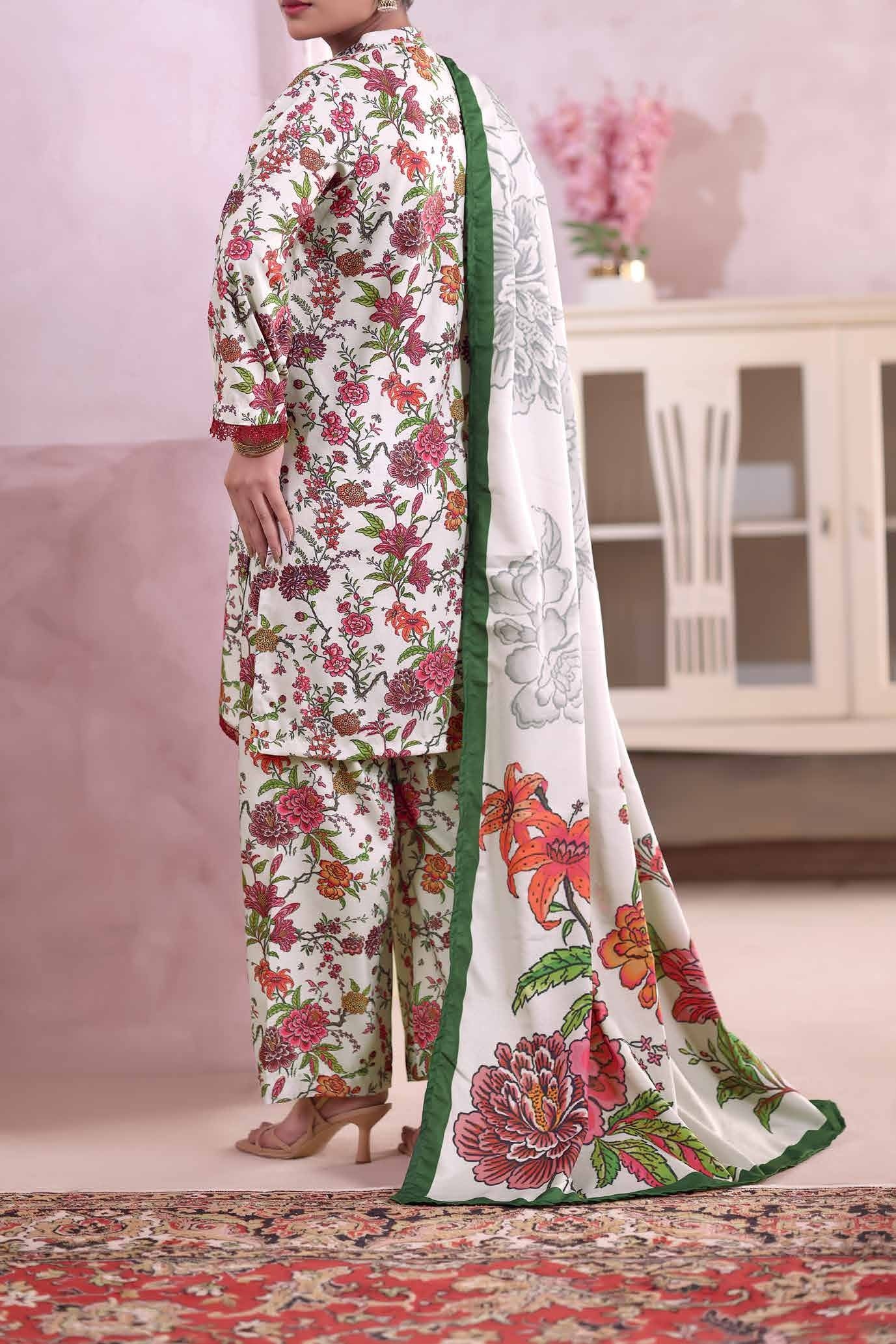 AIZAL Collection Ready to Wear KHAAS Digital KARANDI 3PC Collection 2025 D-07