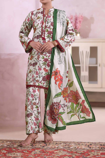 AIZAL Collection Ready to Wear KHAAS Digital KARANDI 3PC Collection 2025 D-07