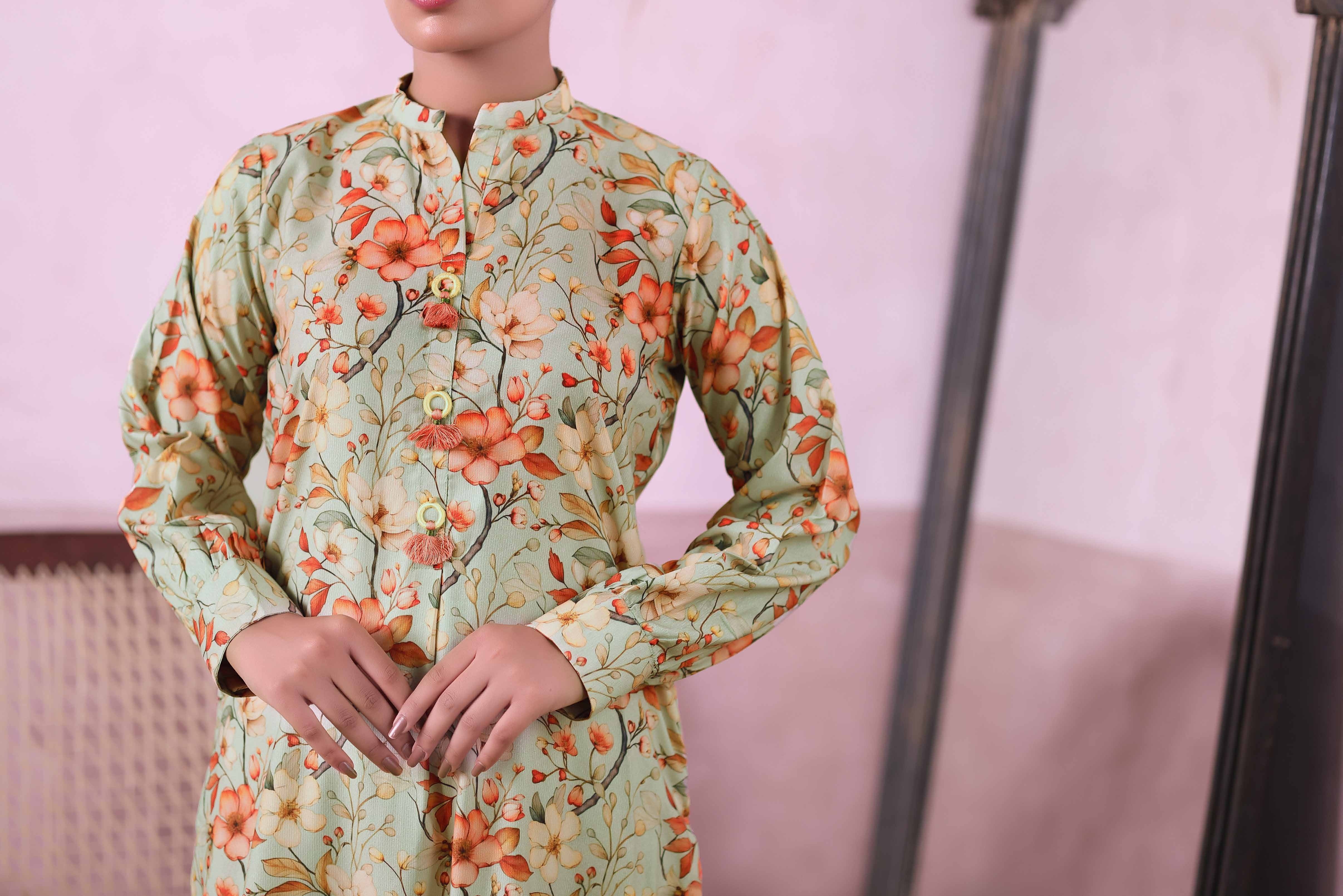 AIZAL Collection Ready to Wear KHAAS Digital KARANDI 3PC Collection 2025 D-08