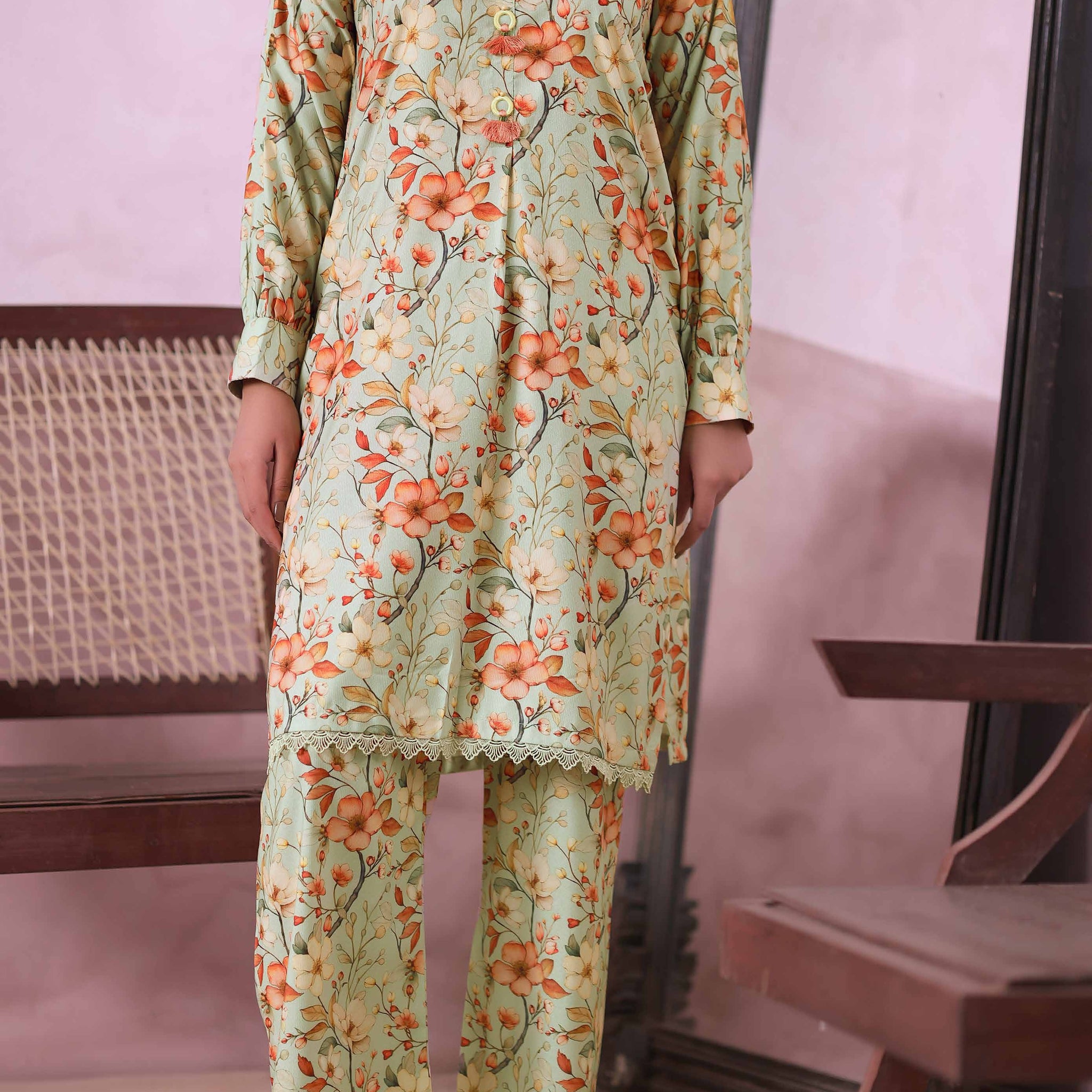 AIZAL Collection Ready to Wear KHAAS Digital KARANDI 3PC Collection 2025 D-08