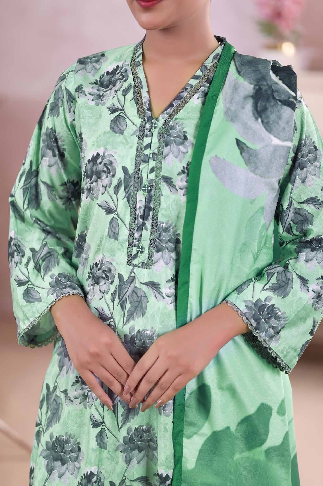 AIZAL Collection Ready to Wear KHAAS Digital KARANDI 3PC Collection 2025 D-01