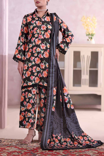 AIZAL Collection Ready to Wear KHAAS Digital KARANDI 3PC Collection 2025 D-09