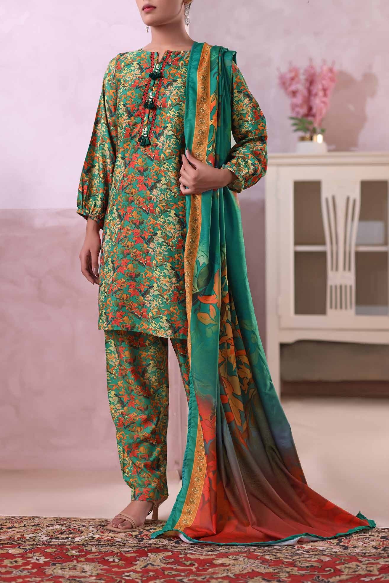 AIZAL Collection Ready to Wear KHAAS Digital KARANDI 3PC Collection 2025 D-10