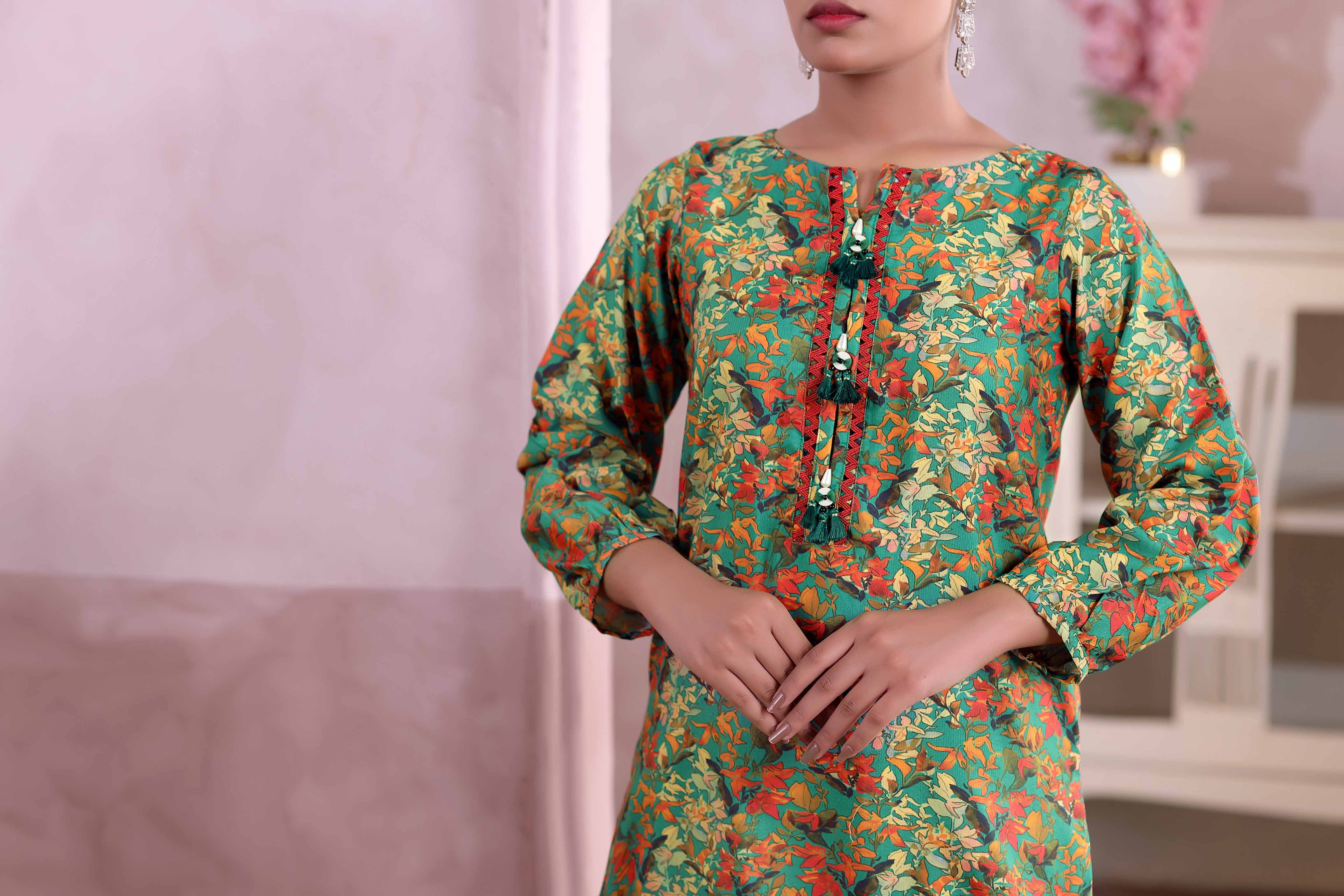 AIZAL Collection Ready to Wear KHAAS Digital KARANDI 3PC Collection 2025 D-10