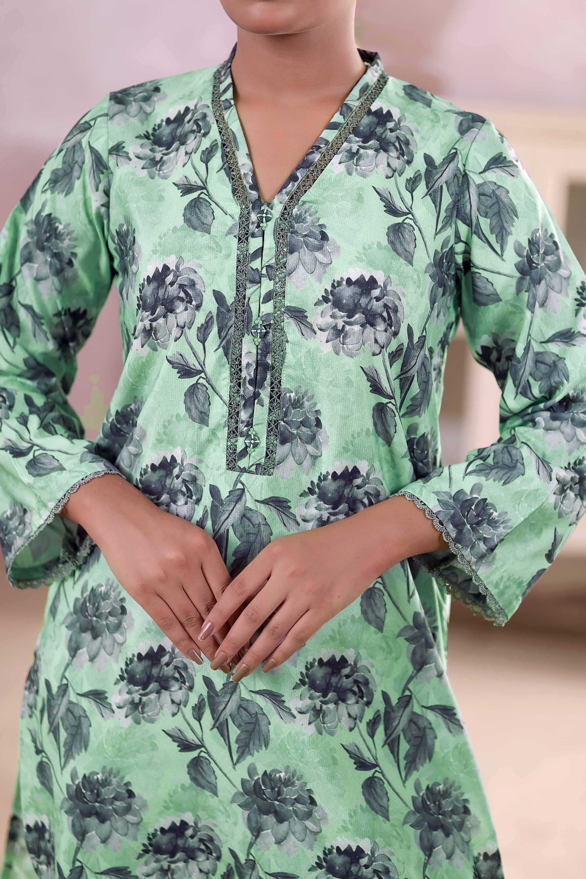 AIZAL Collection Ready to Wear KHAAS Digital KARANDI 3PC Collection 2025 D-01