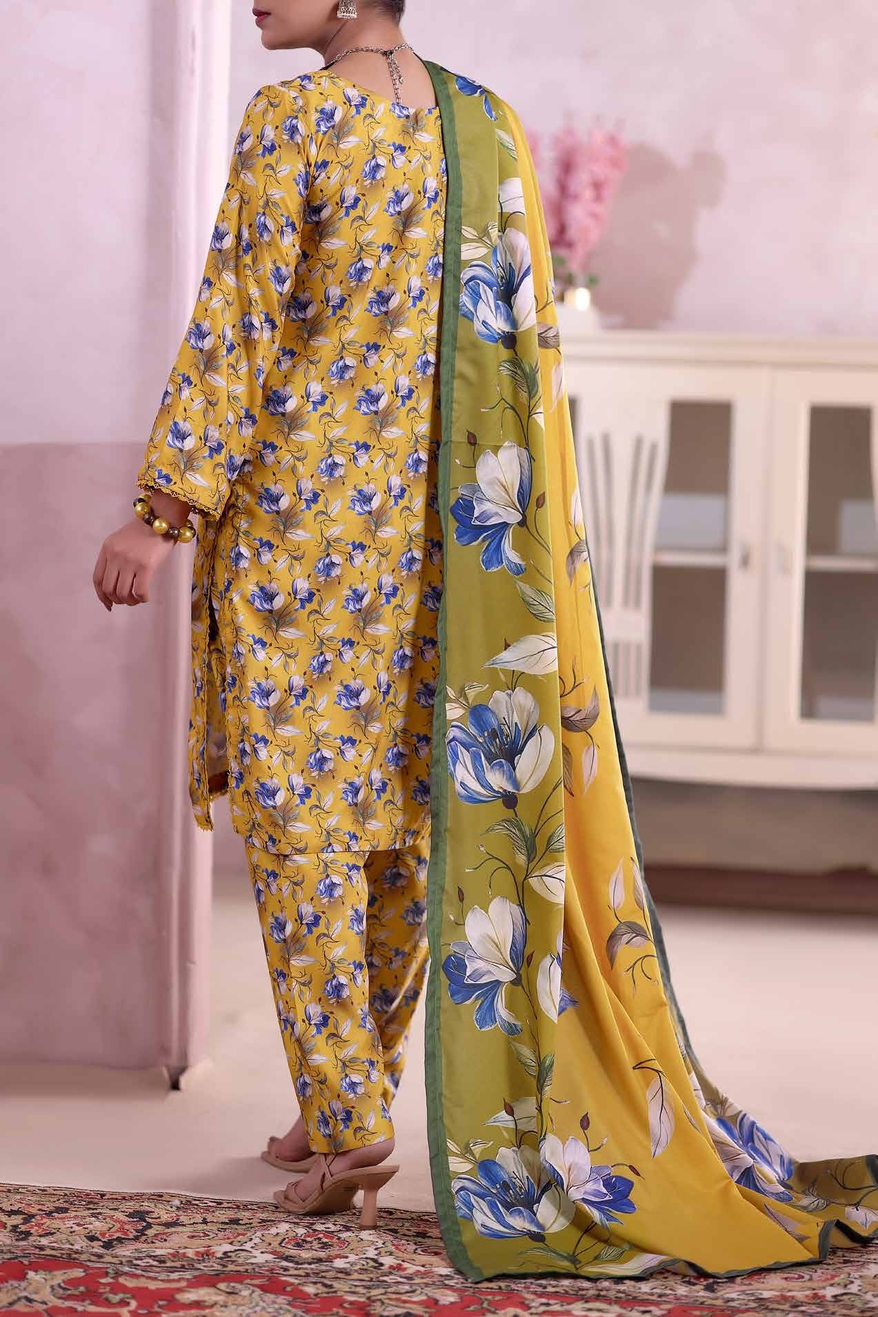 AIZAL Collection Ready to Wear KHAAS Digital KARANDI 3PC Collection 2025 D-02