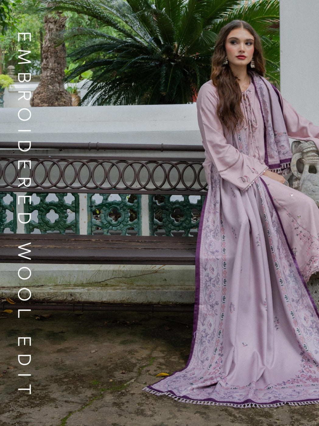Allys by Kashmere Embroidered Wool Lilac Unstitched 3-Piece Suit Collection D-AL-1326