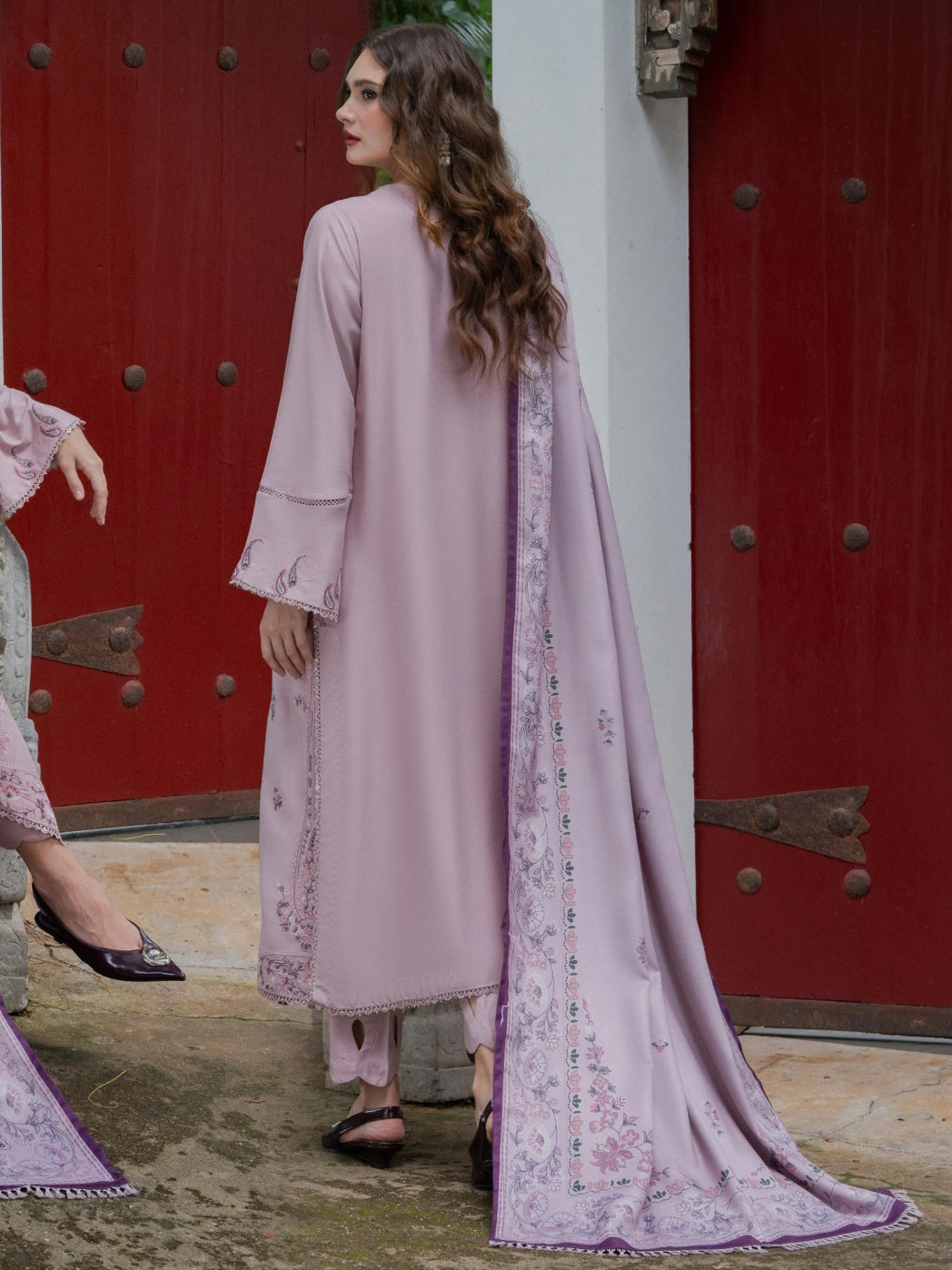 Allys by Kashmere Embroidered Wool Lilac Unstitched 3-Piece Suit Collection D-AL-1326
