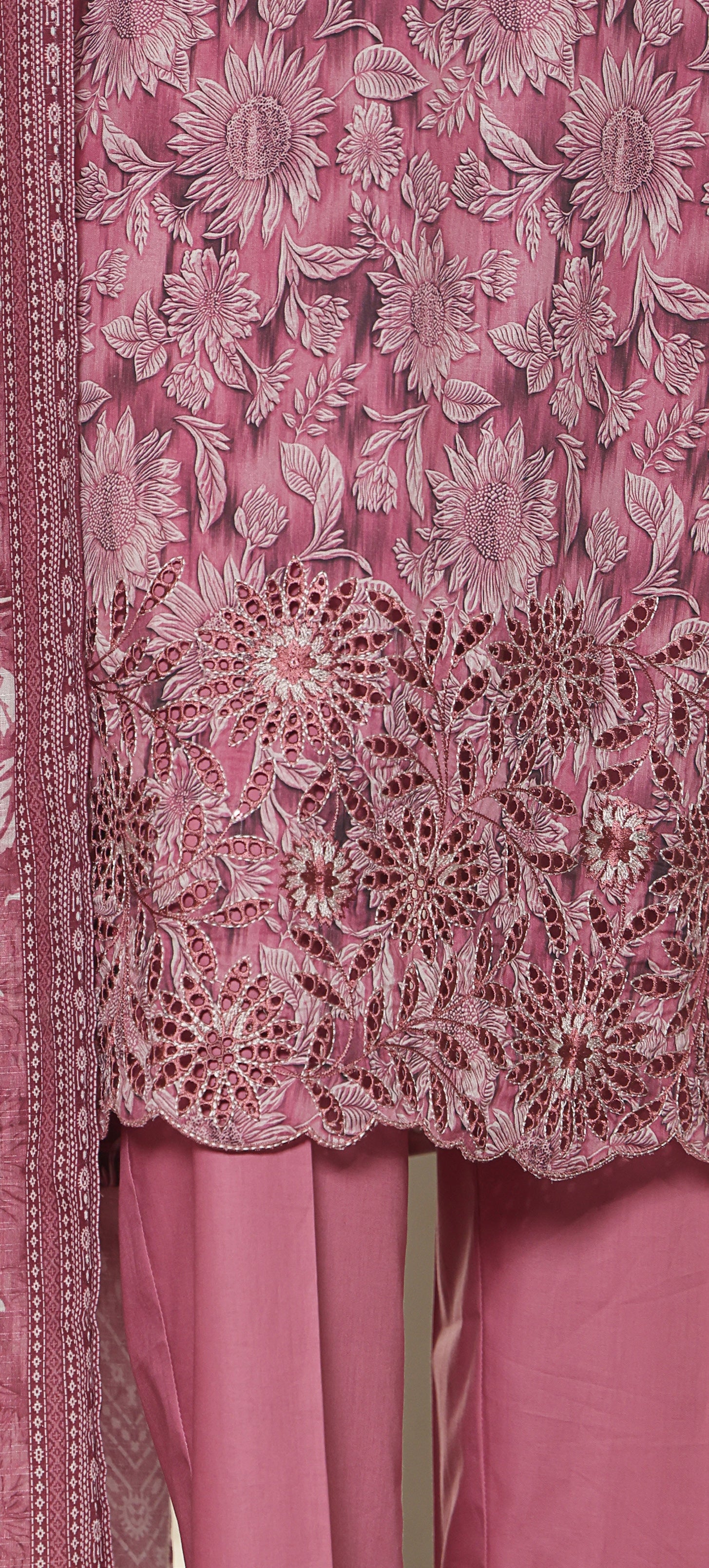 HZ Textile Unstitched ASASA Digital Printed Embroidered Lawn Shirt with Digilal Printed Karandi Lawn Dupatta Collection'25 D-01