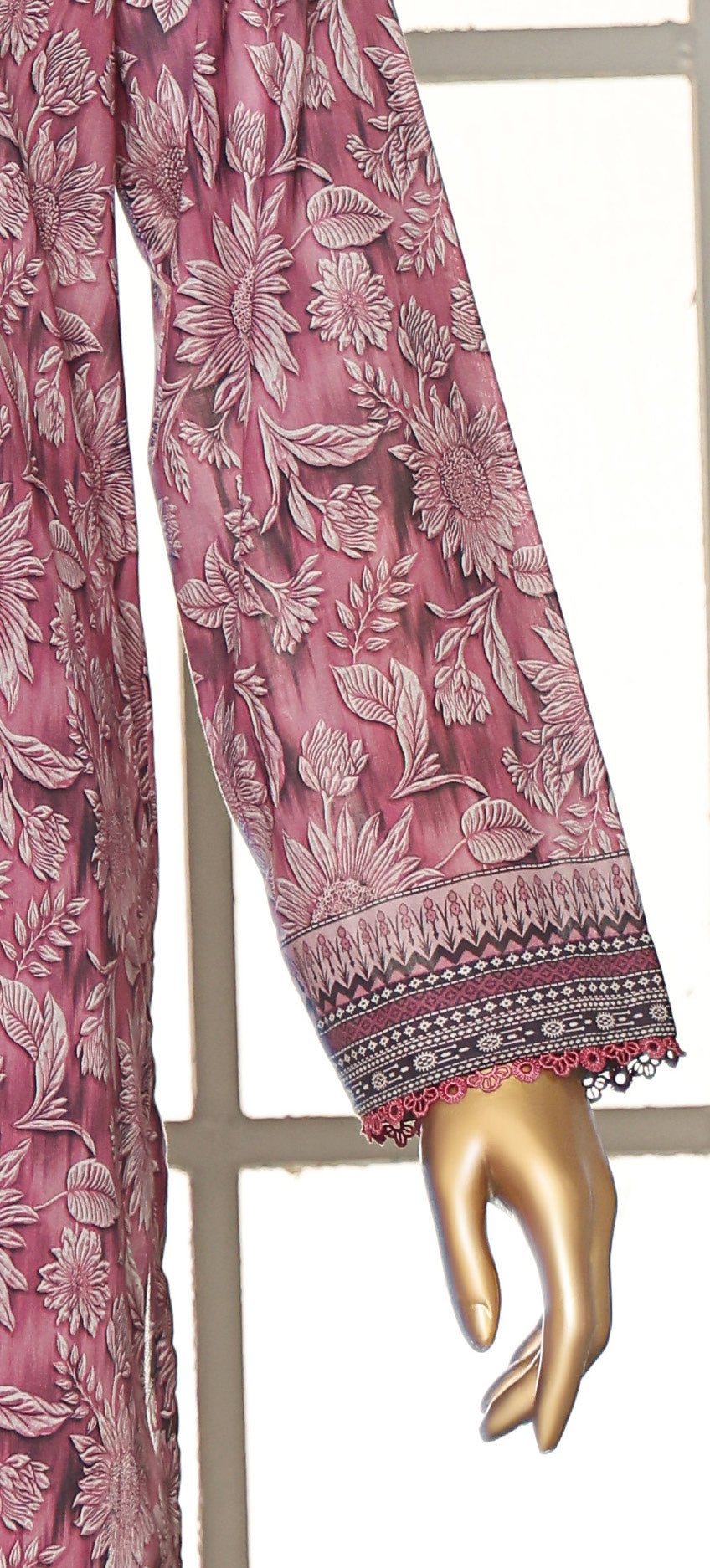 HZ Textile Unstitched ASASA Digital Printed Embroidered Lawn Shirt with Digilal Printed Karandi Lawn Dupatta Collection'25 D-01