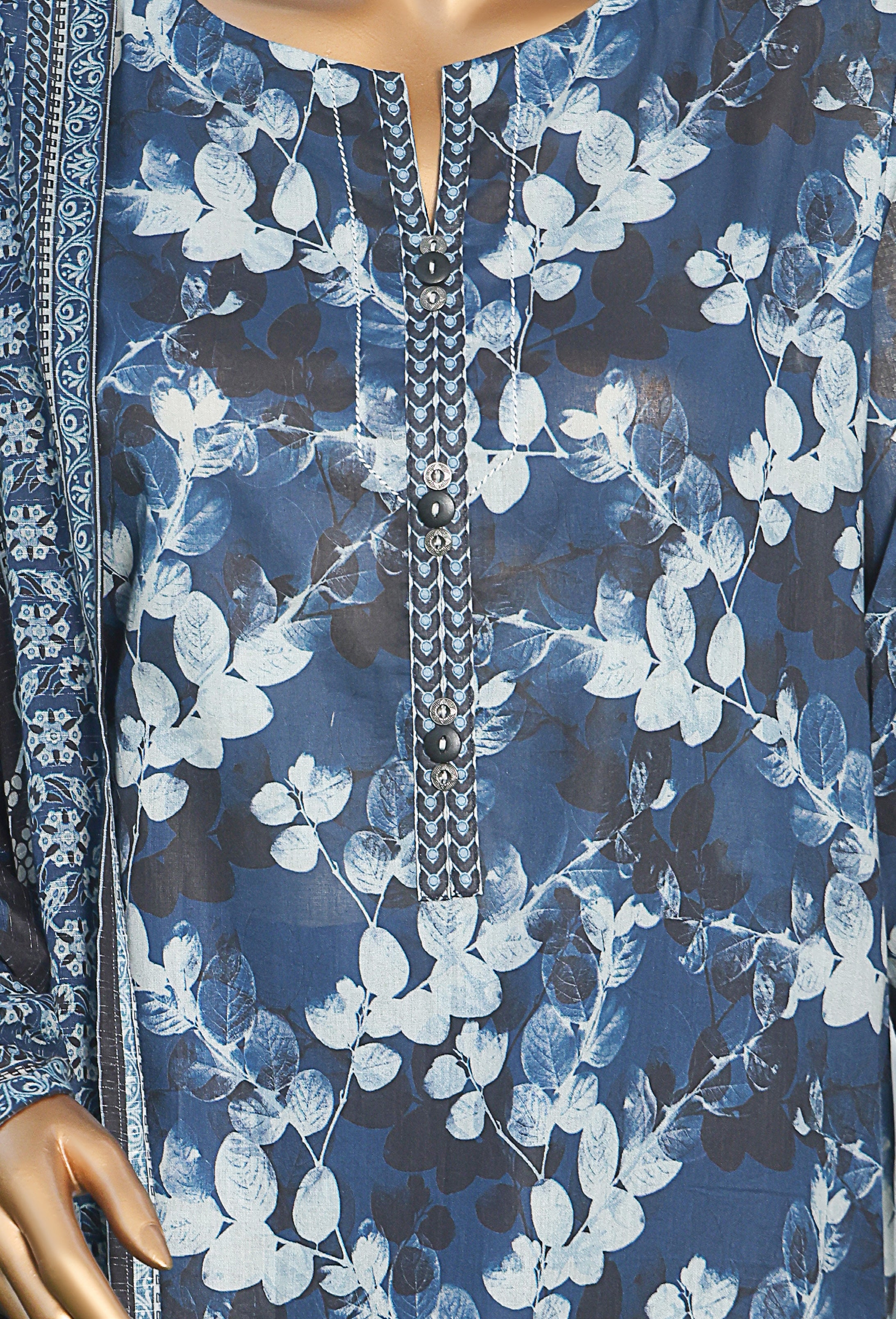 HZ Textile Unstitched ASASA  Digital Printed Embroidered Lawn Shirt with Digilal Printed Karandi Lawn Dupatta Collection'25 D-02