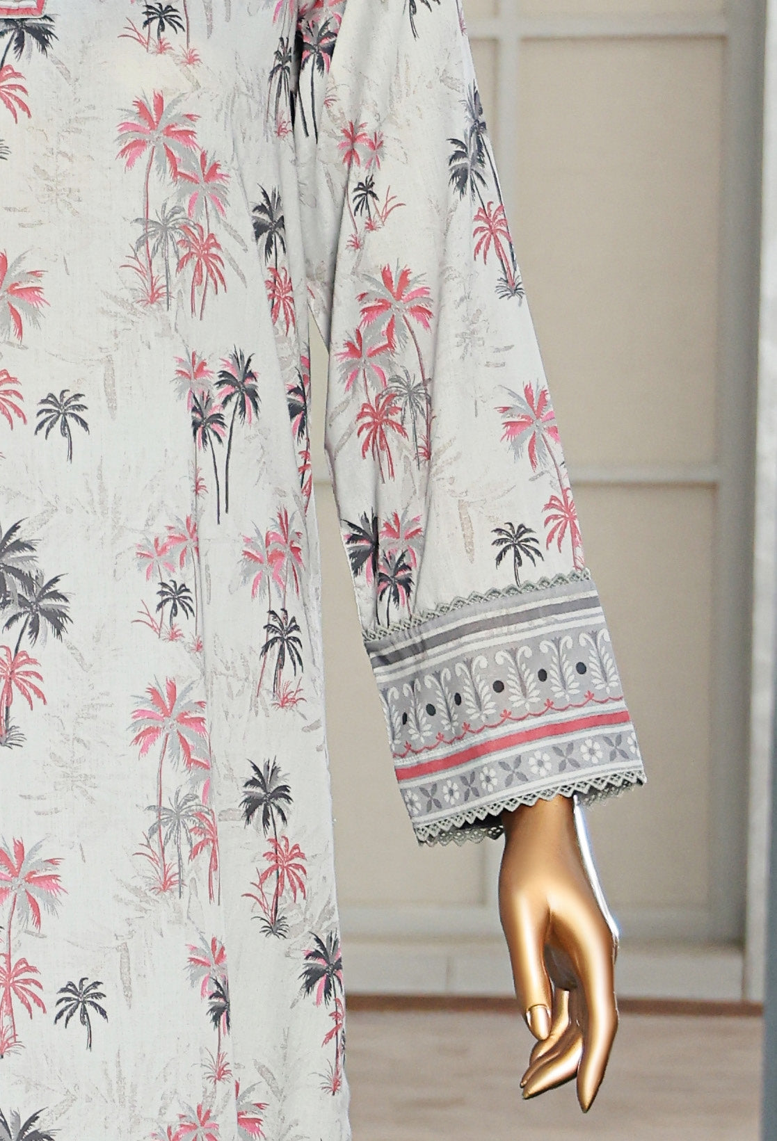 HZ Textile Unstitched ASASA Digital Printed Embroidered Lawn Shirt with Digilal Printed Karandi Lawn Dupatta Collection'25 D-03