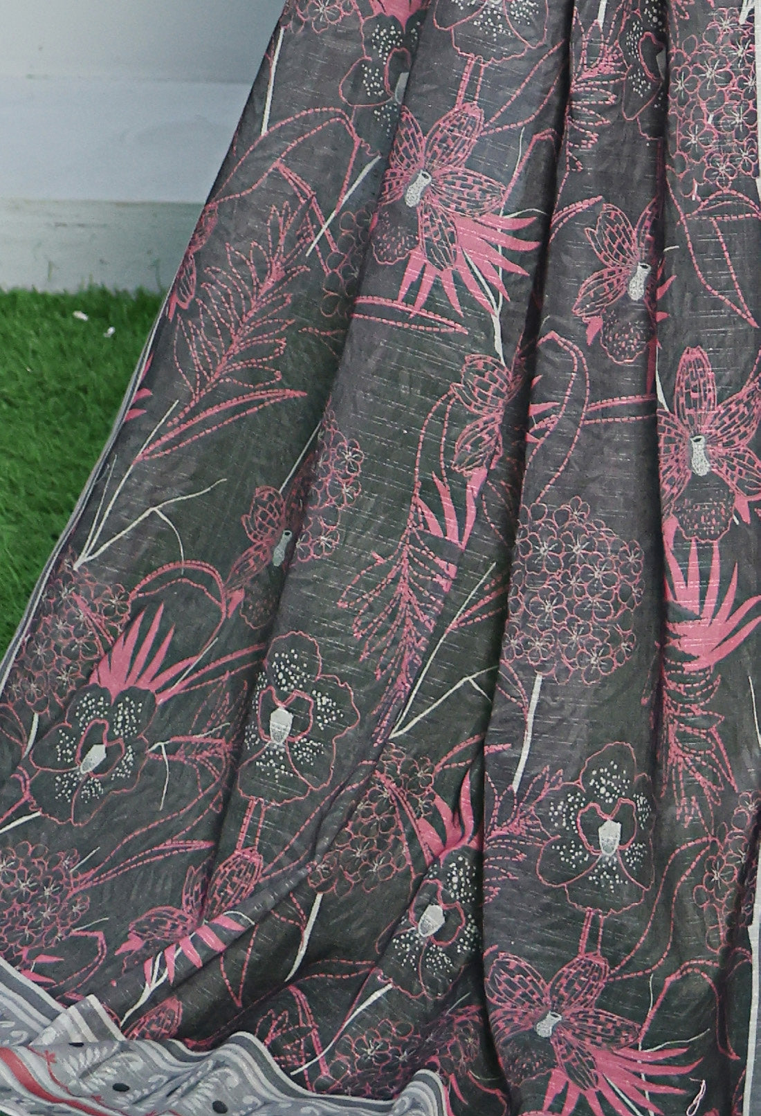 HZ Textile Unstitched ASASA  Digital Printed Embroidered Lawn Shirt with Digilal Printed Karandi Lawn Dupatta Collection'25 D-04