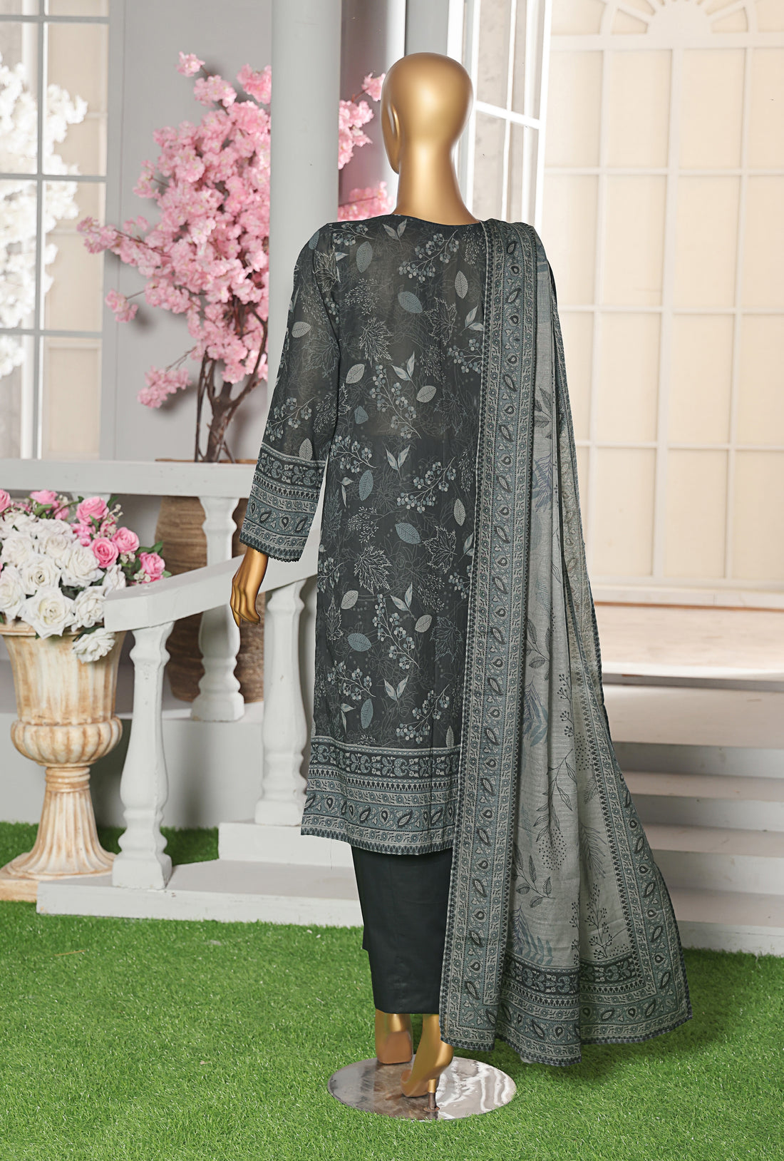HZ Textile Unstitched ASASA  Digital Printed Embroidered Lawn Shirt with Digilal Printed Karandi Lawn Dupatta Collection'25 D-04