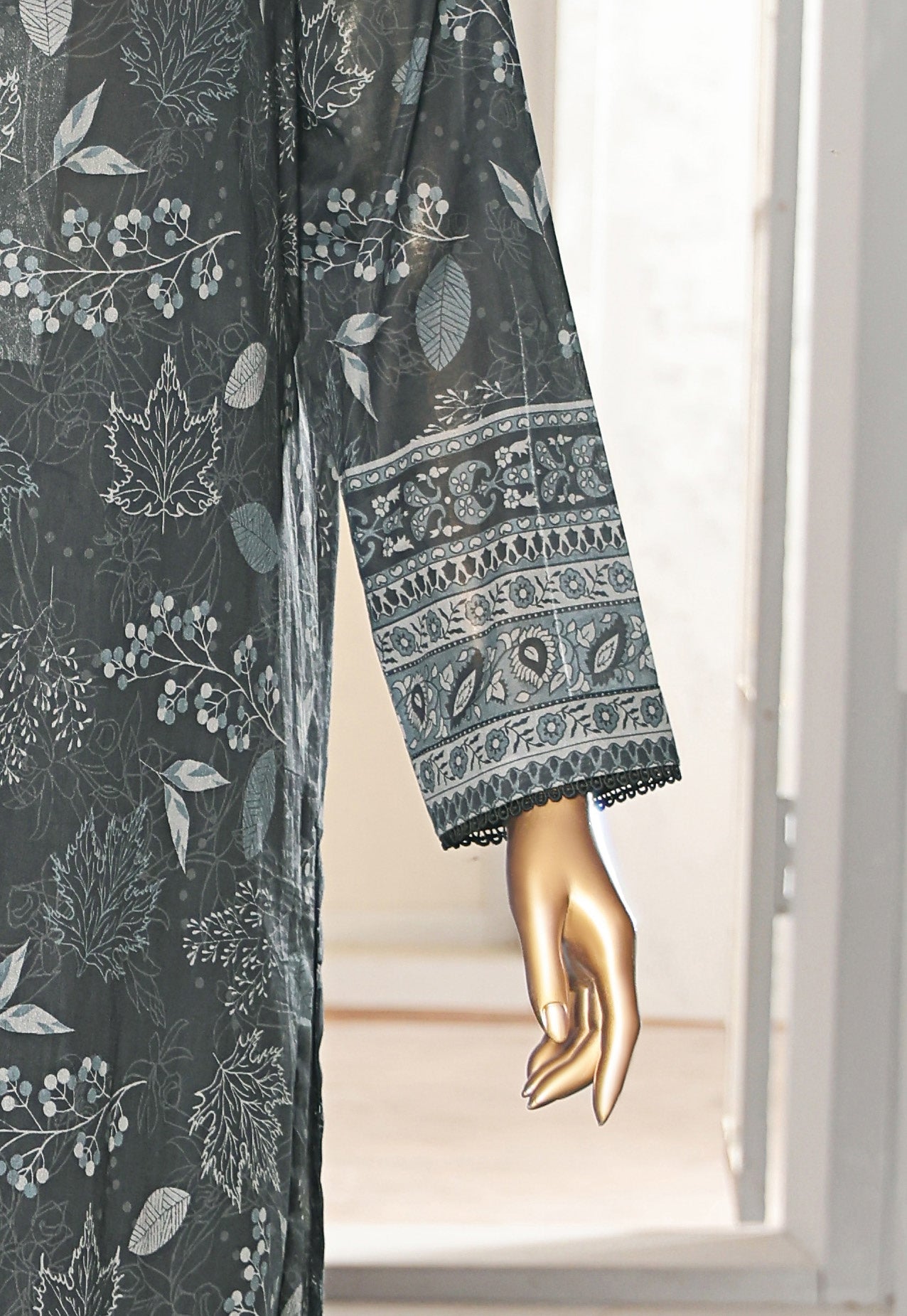 HZ Textile Unstitched ASASA  Digital Printed Embroidered Lawn Shirt with Digilal Printed Karandi Lawn Dupatta Collection'25 D-04