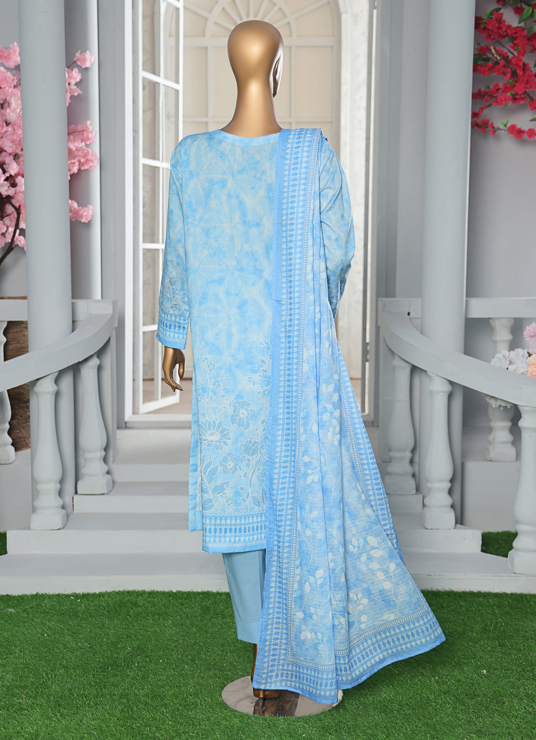 HZ Textile Unstitched ASASA Digital Printed Embroidered Lawn Shirt with Digilal Printed Karandi Lawn Dupatta Collection'25 D-05