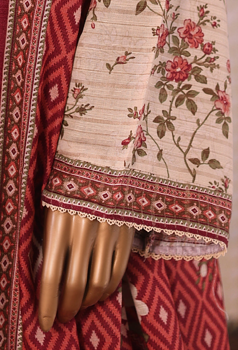 BIN SAEED Printed Khadder 3pcs Stitched Vol-3 3Piece stitched COLLECTION 2025 D-02