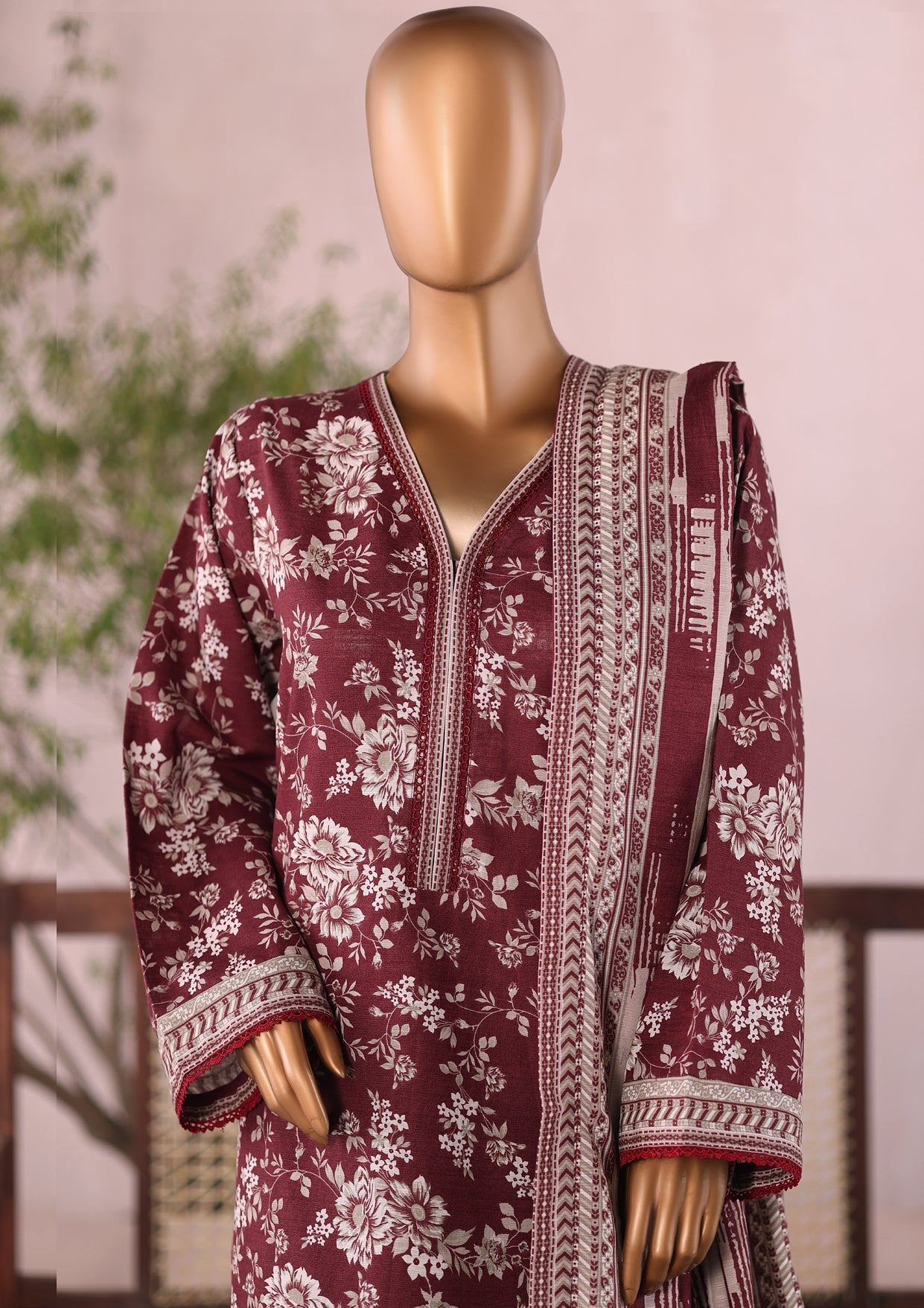 BIN SAEED Printed Khadder 3pcs Stitched Vol-3 3Piece stitched COLLECTION 2025 D-03