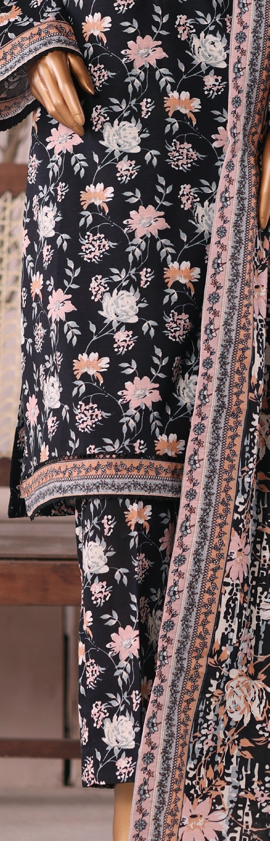 BIN SAEED Printed Khadder 3pcs Stitched Vol-3 3Piece stitched COLLECTION 2025 D-01