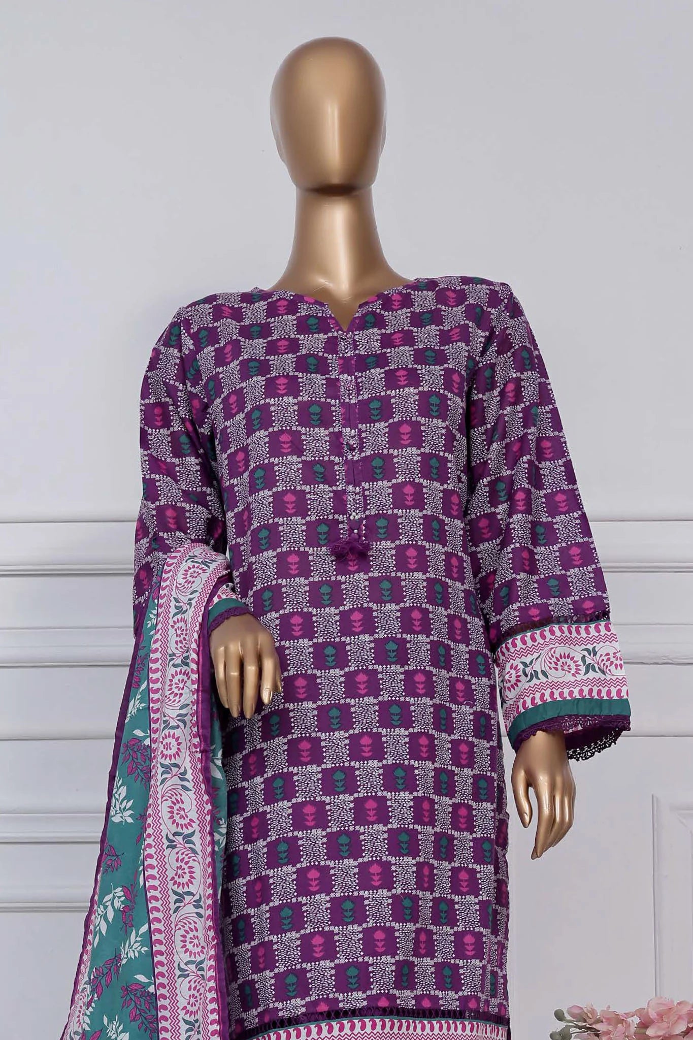 Sada Bahar Stitched 3 Piece Printed Lawn Vol-02 Collection'2025-PR-331-Purple