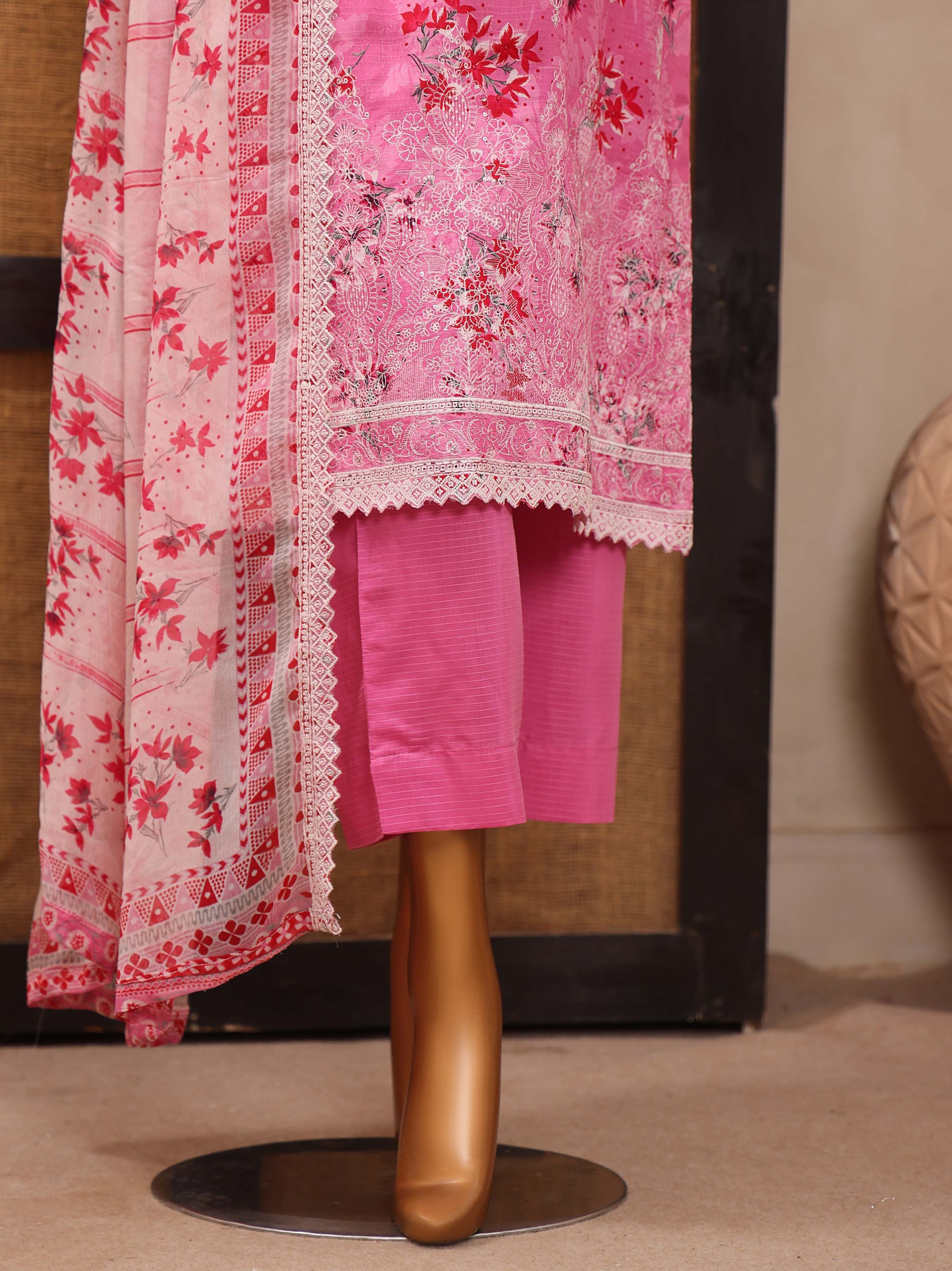 Dr. Haris Diamond White Unstitched Digital Printed Suit COLLECTION 2025 D-04