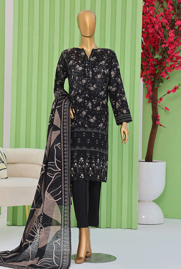 Vital By HZ Textiles Embroidered Cotton Doriya Suit Unstitched 3 Piece Collection 2025 VEC - 1261