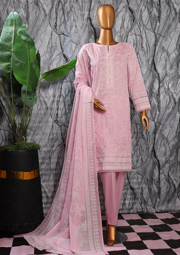 HZ Textile UNSTITCH EXCLUSIVE MID SUMMER EMBROIDERED SLUB COTTON D-02