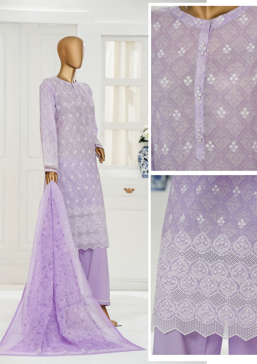 HZ Textile Ready to Wear PRINTKARI CHIKANKARI VOL-06 Print 3PC Collection 2025 D-03