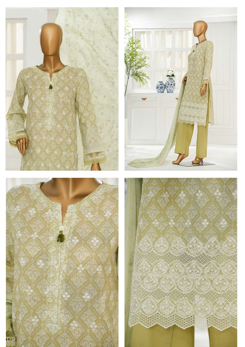 HZ Textile Ready to Wear PRINTKARI CHIKANKARI VOL-06 Print 3PC Collection 2025 D-04