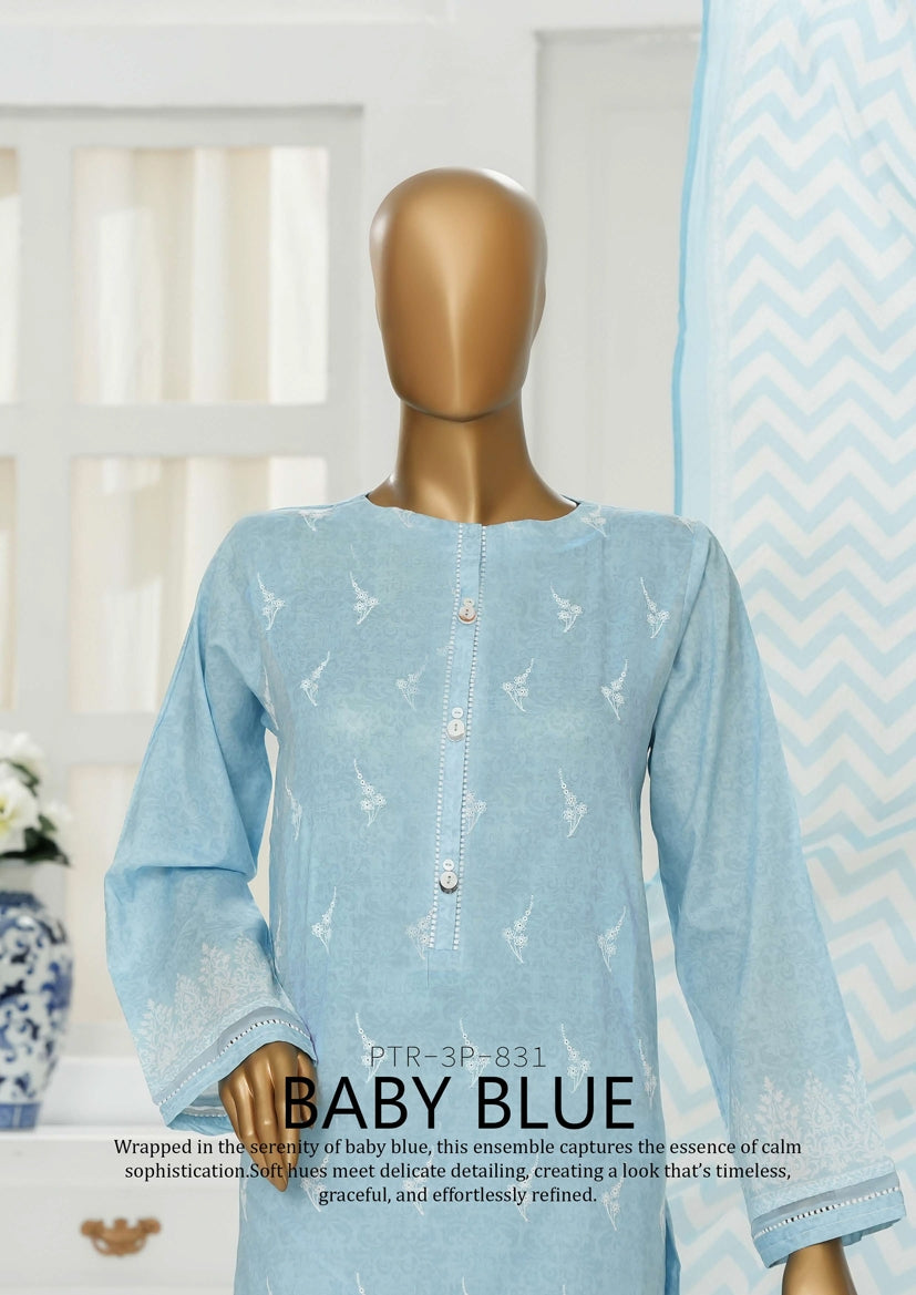 HZ Textile Ready to Wear PRINTKARI CHIKANKARI VOL-06 Print 3PC Collection 2025 D-01