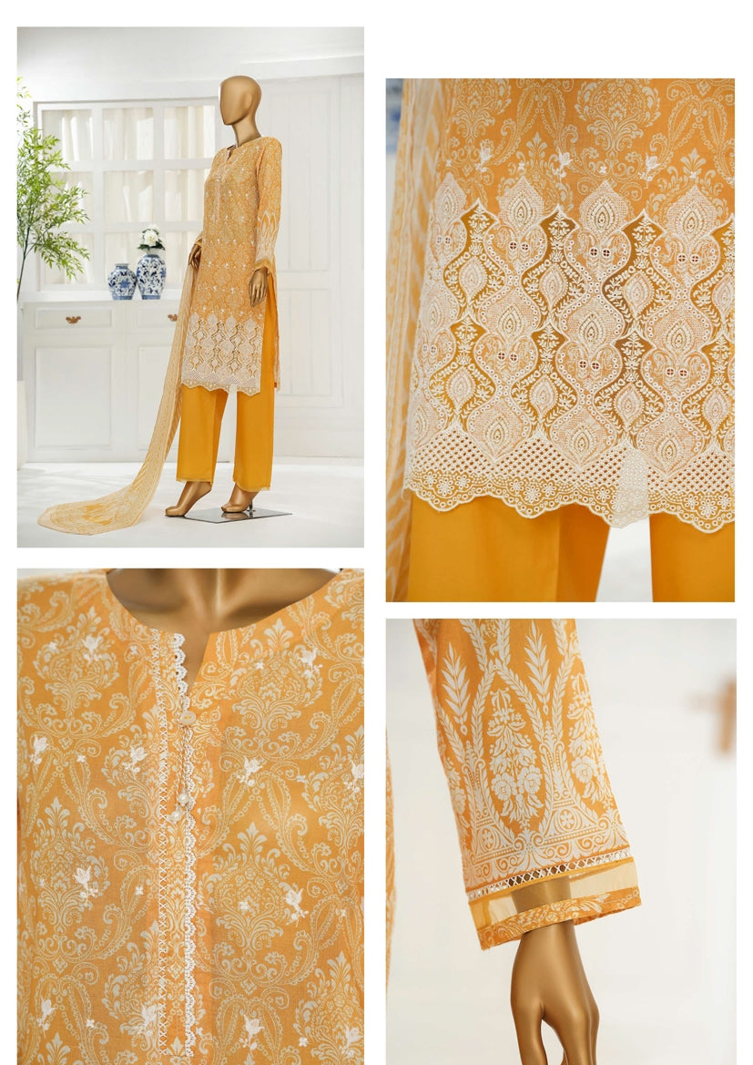 HZ Textile Ready to Wear PRINTKARI CHIKANKARI VOL-06 Print 3PC Collection 2025 D-06