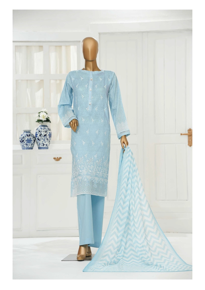 HZ Textile Ready to Wear PRINTKARI CHIKANKARI VOL-06 Print 3PC Collection 2025 D-01